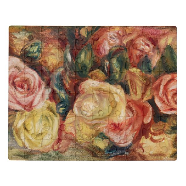 Roses (1912) by Pierre-Auguste Renoir Jigsaw Puzzle (Puzzle Horizontal)