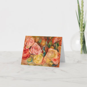 Roses, 1912 by Pierre-Auguste Renoir Letterpress Thank You Card
