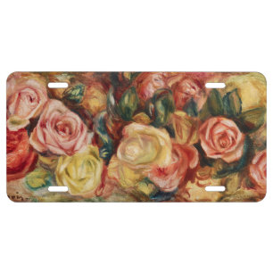 Roses (1912) by Pierre-Auguste Renoir License Plate