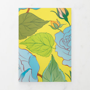 Roses 24 Tri-Fold holiday card