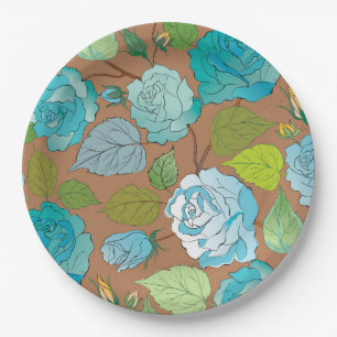 Roses 25 paper plates