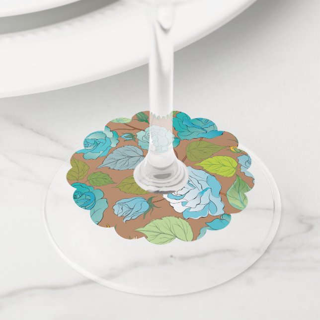 Roses 25 wine glass tag (Close Up)