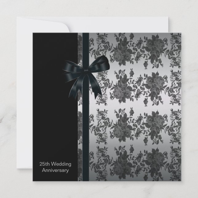 Roses 25th Wedding Anniversary Party Invitation (Front)