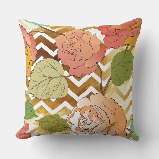 Roses 28 throw pillow (Front)