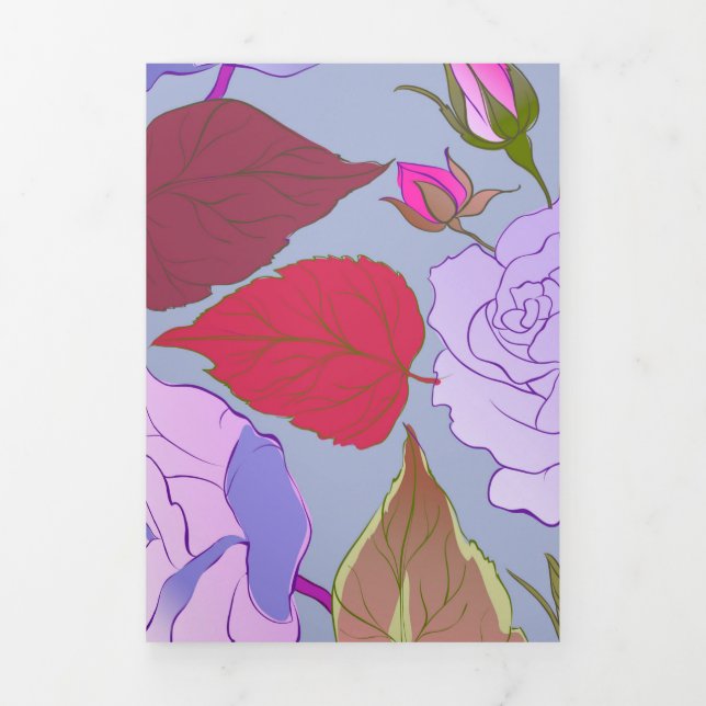 Roses 29 Tri-Fold holiday card (Cover)