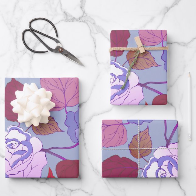 Roses 29 wrapping paper sheets (Front)