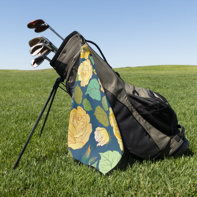Roses 2 golf towel (Green)