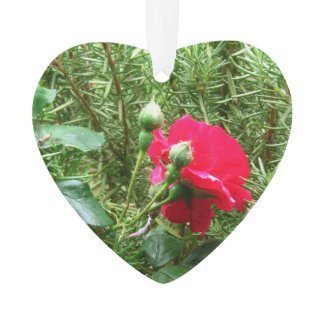 Roses 2-Sided Heart Ornament
