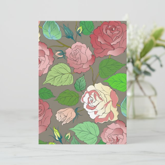 Roses 30 thank you card (Standing Front)