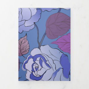 Roses 32 Tri-Fold holiday card