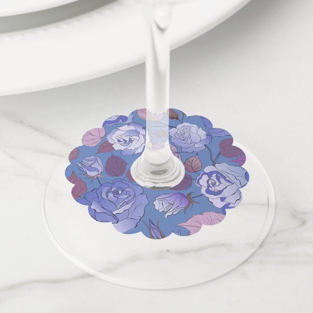 Roses 32 wine glass tag (Close Up)