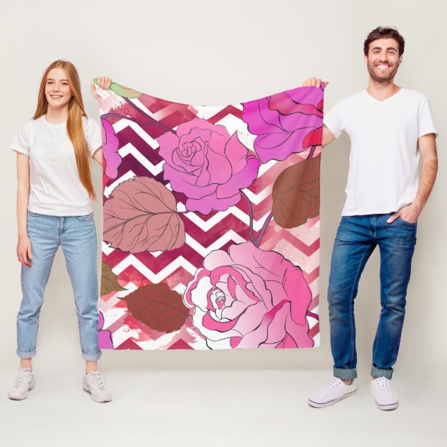 Roses 33 fleece blanket (In Situ)