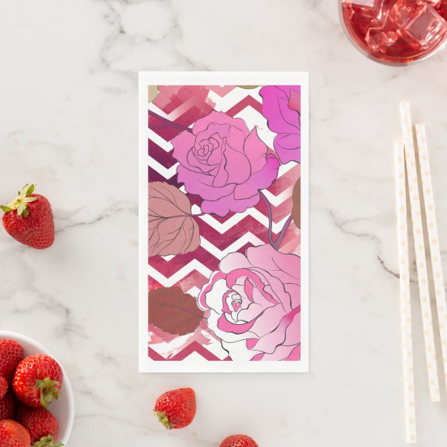Roses 33 paper guest towels (Insitu)
