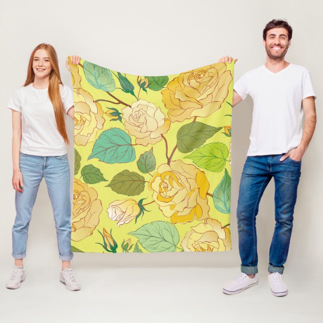 Roses 4 fleece blanket (In Situ)