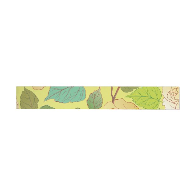 Roses 4 wrap around address label (Individual)