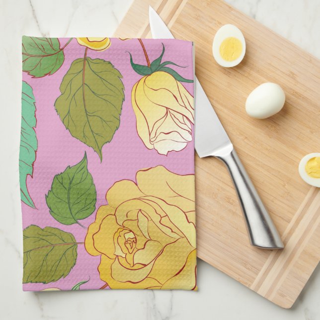 Roses 6 kitchen towel (Quarter Fold)