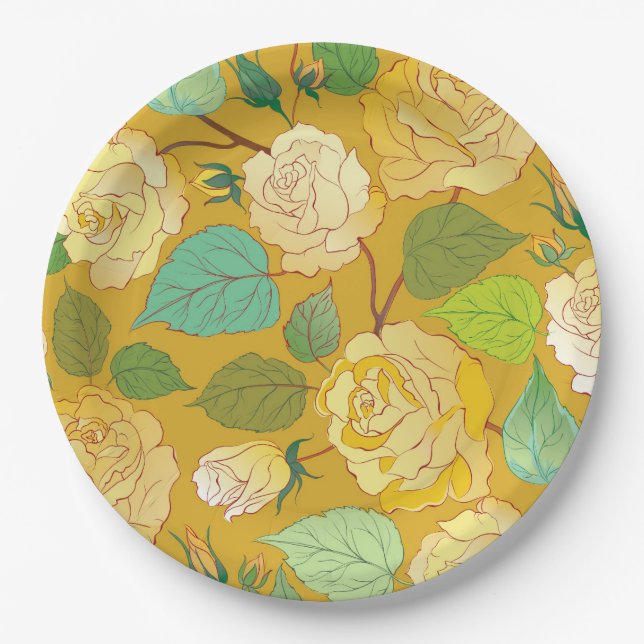 Roses 7 paper plates (Front)