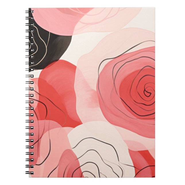 Roses abstract pattern notebook (Front)