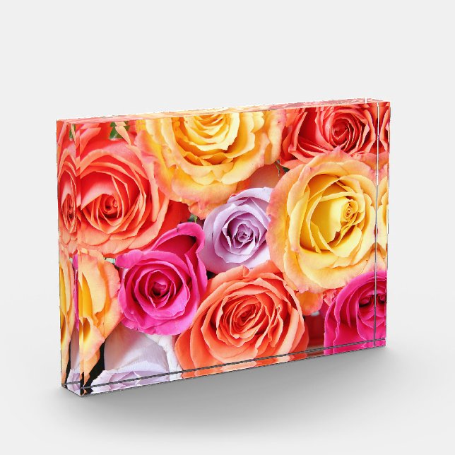 Roses Acrylic Block (Left)