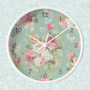 Roses Acrylic Wall Clock