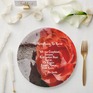 Roses Among the Thorns Abe Lincoln 9 inch Paper Plates
