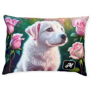 Roses And Beautiful Dog Collection Pet Bed
