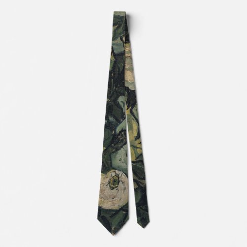 Roses and Beetle by Vincent van Gogh Vintage Art Neck Tie