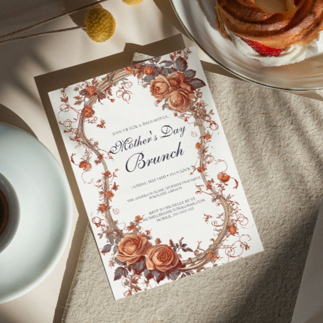 Roses and Brunches Mother's Day Brunch Invitation (Creator Uploaded)