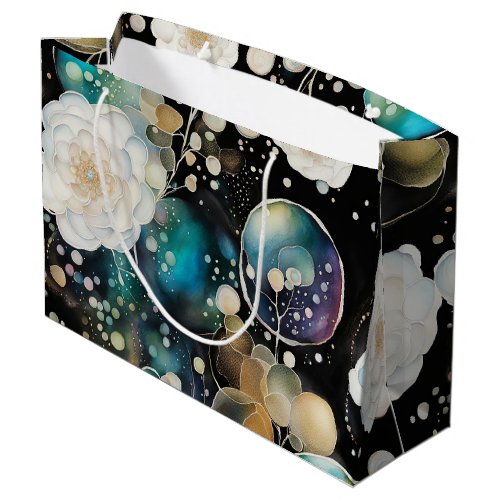 Roses And Bubbles Abstract Large Gift Bag