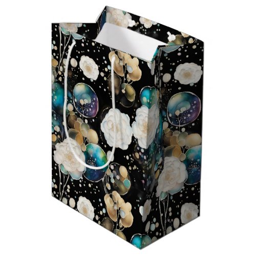Roses And Bubbles Abstract Medium Gift Bag