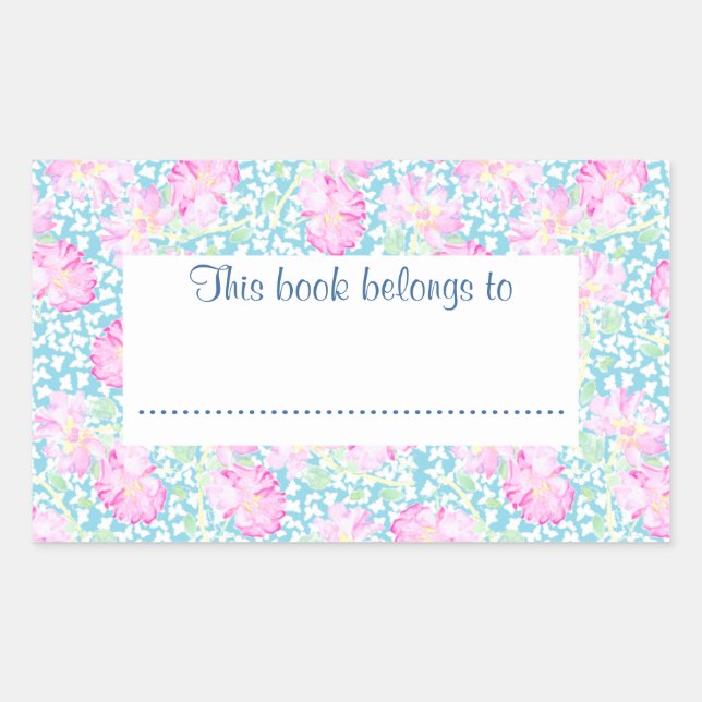 Roses and Butterflies Bookplates to Customize (Front)