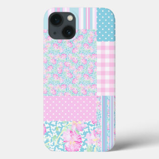 Roses and Butterflies, Faux Patchwork iPad Case