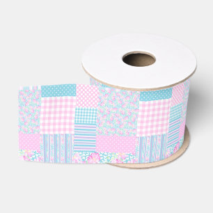 Roses and Butterflies Faux Patchwork Ribbon