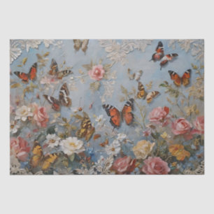 Roses and Butterflies Print Decoupage / Tissue Paper