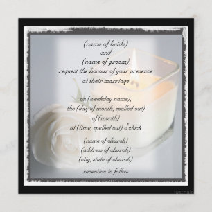 Roses and candle invitation
