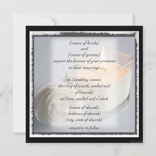 Roses and candle invitation