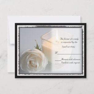 Roses and candles rsvp card