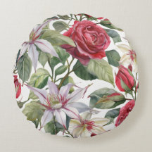 Roses and Clematises Pattern, 16x16 in