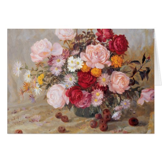 Roses and Daisies Cards (Front Horizontal)