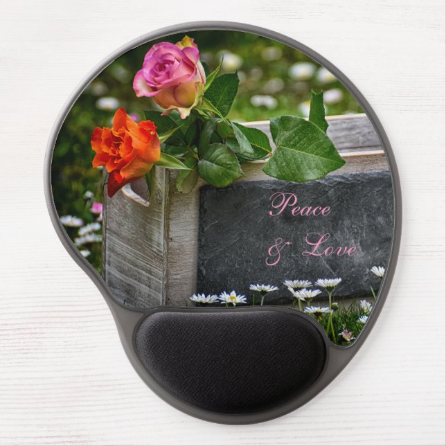 Roses and Daisies Gel Mouse Pad (Front)