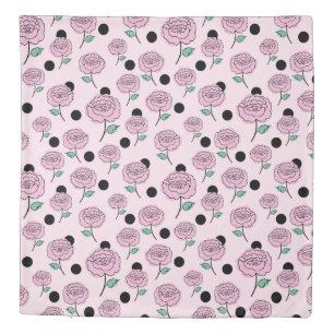 Roses and dots. duvet cover