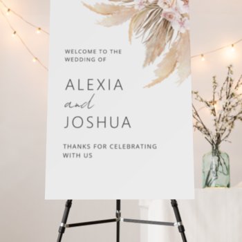 Roses And Feathers Wedding Welcome Sign by Naokko at Zazzle