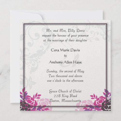 Roses and Flowers Invitation