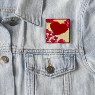 Roses and Heart Frame Add Your Photo Button