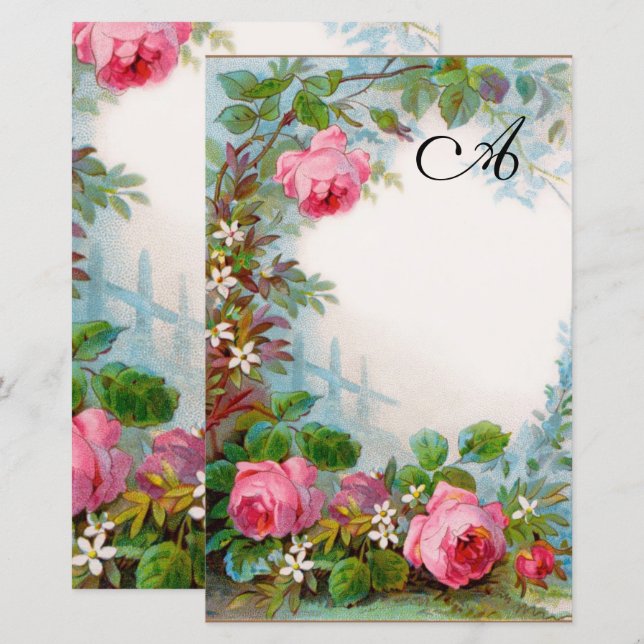 ROSES AND JASMINES FLORAL BEAUTY MONOGRAM (Front/Back)