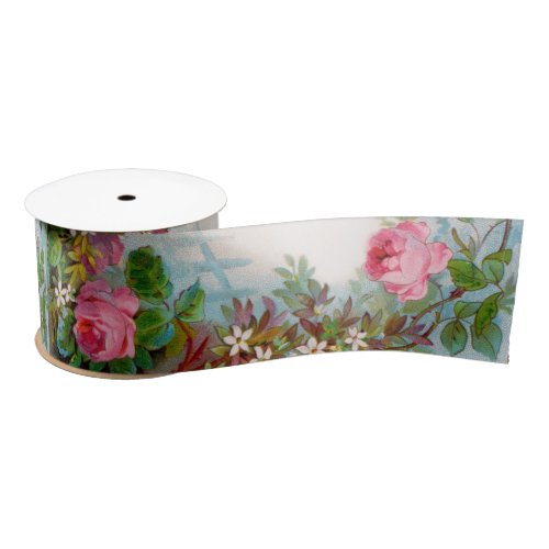 ROSES AND JASMINES FLORAL BEAUTY NATURE LOVER  SATIN RIBBON