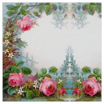 Roses And Jasmines Vintage Floral  Fabric by AiLartworks at Zazzle
