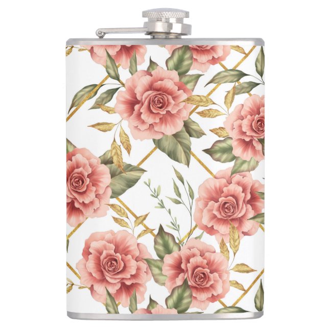 Roses and leaves flask (Front)