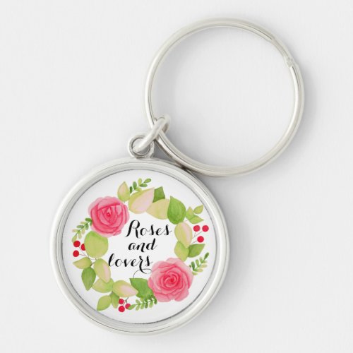 Roses and Lovers keychain