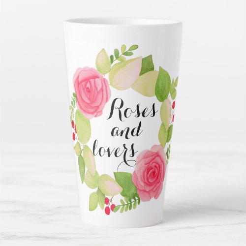 Roses and Lovers Latte Mug